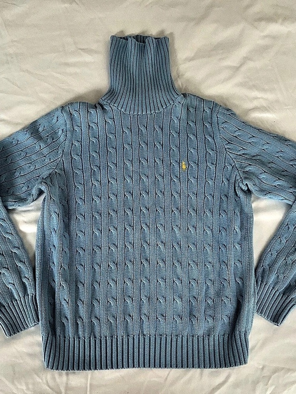 Ralph Lauren Sport Cable Knit Turtleneck in Blue Size XL